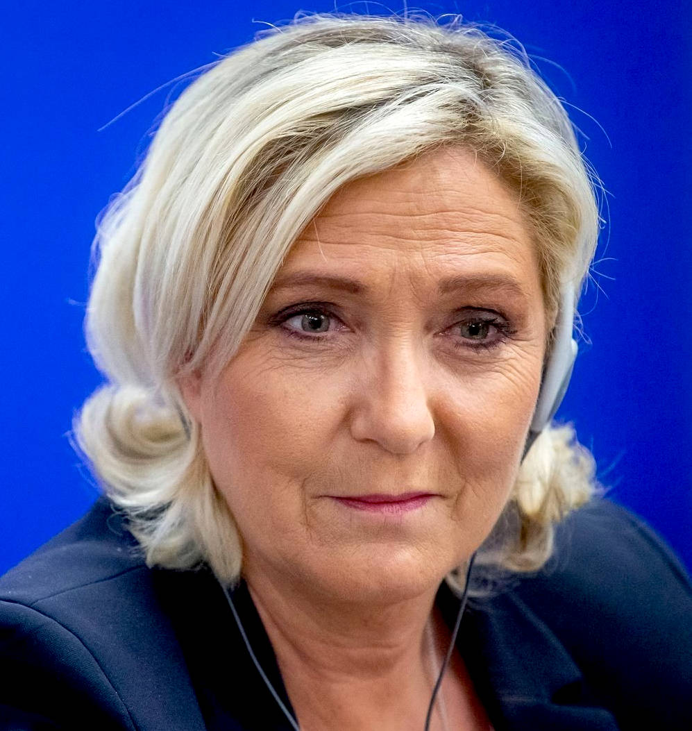 Marion Anne Perrine "Marine" Le Pen (born 5 August 1968) is a French lawyer and politician who ran for the French presidency in 2012, 2017, and 2022. A member of the National Rally (RN; previously the National Front, FN), she served as its president from 2011 to 2021. She has been the member of the National Assembly for the 11th constituency of Pas-de-Calais since 2017. She served as parliamentary party leader of the National Rally in the Assembly, a position she held from June 2022 to June 2024 when France's Macron dissolved the lower house and called for a snap election.