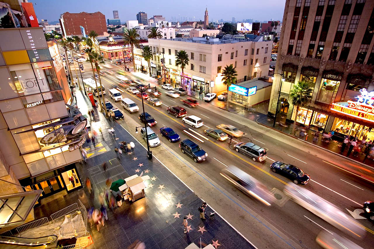 Hollywood Boulevard seen from the Kodak Theatre