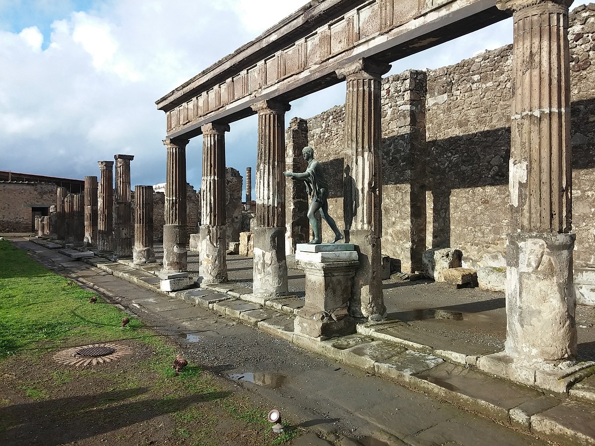 The Temple of Apollo, at Pompeii near Mount Vesuvius, Naples, Italy