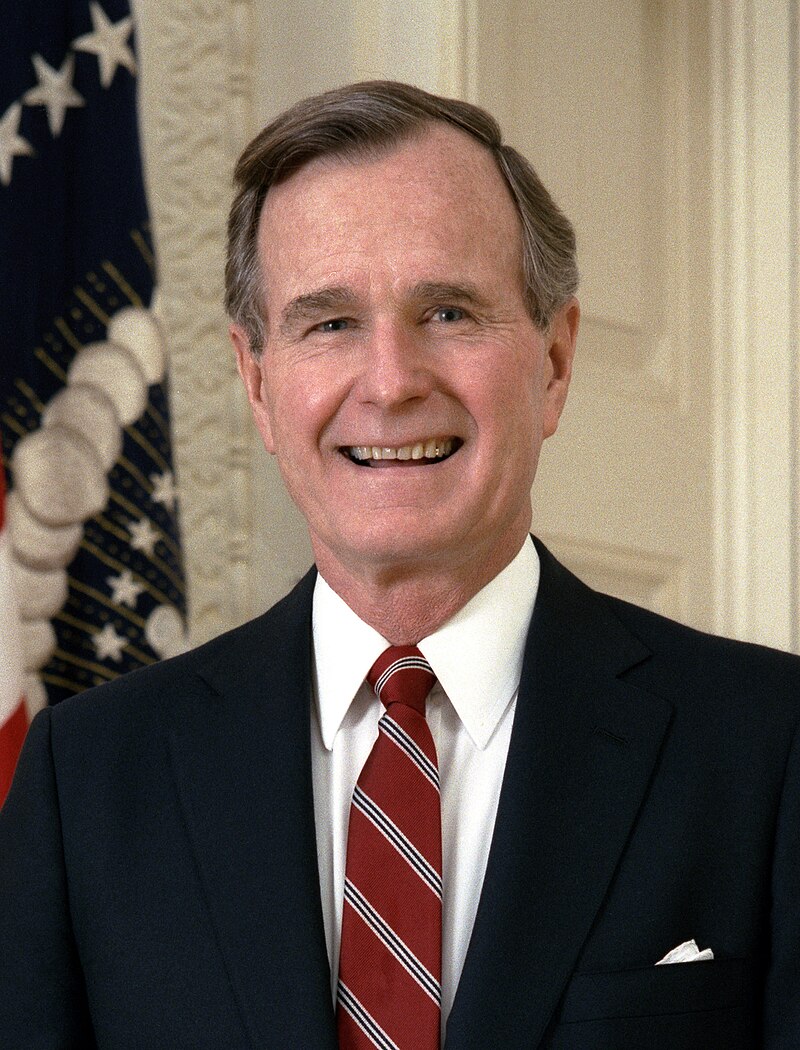 George Herbert Walker Bush (June 12, 1924  November 30, 2018) was an American politician, diplomat, and businessman who served as the 41st president of the United States from 1989 to 1993. A member of the Republican Party, he also served as the 43rd vice president from 1981 to 1989 under Ronald Reagan and previously in various other federal positions.