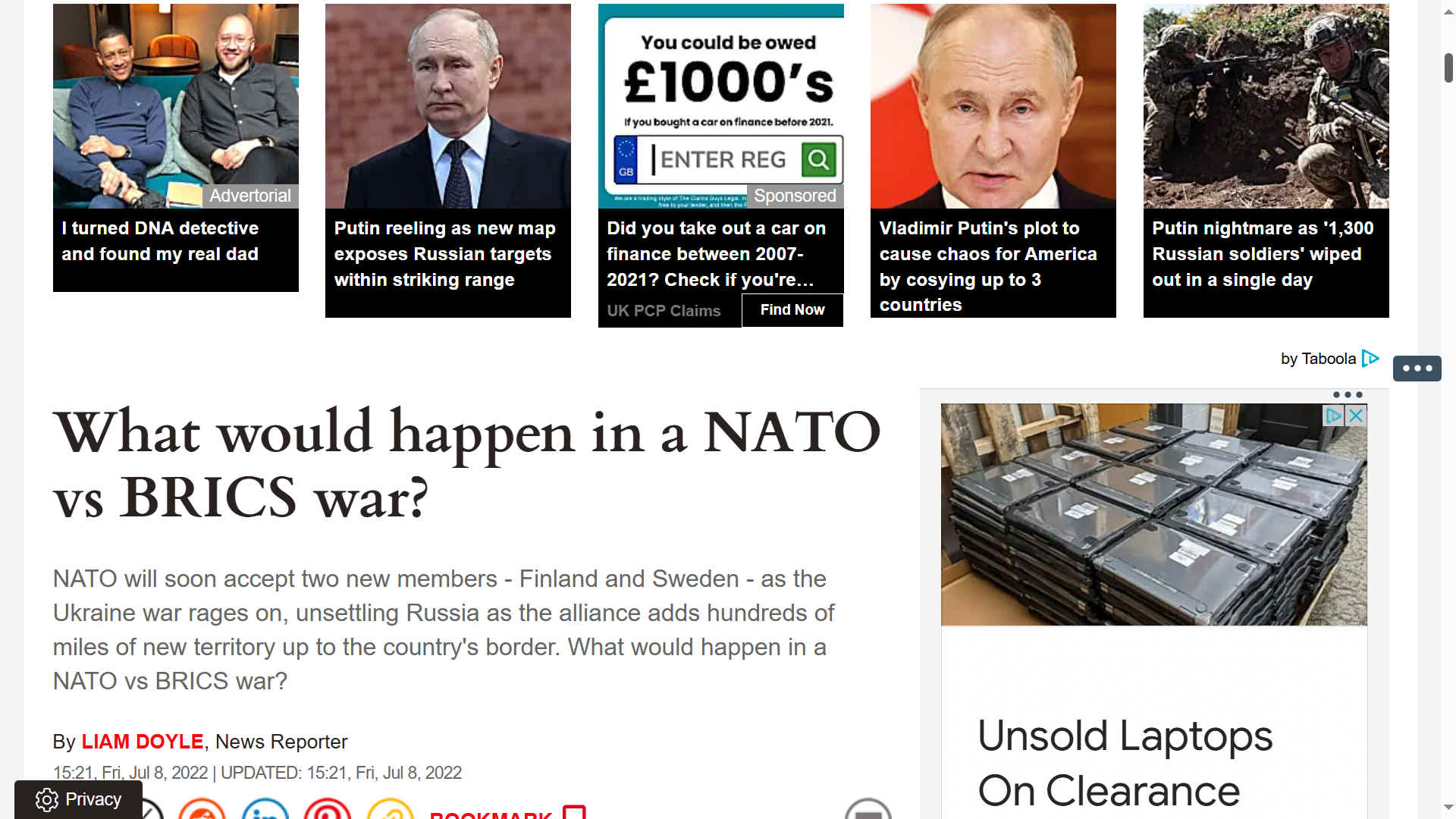 Daily Express - What would happen in a NATO Vs BRICS war?